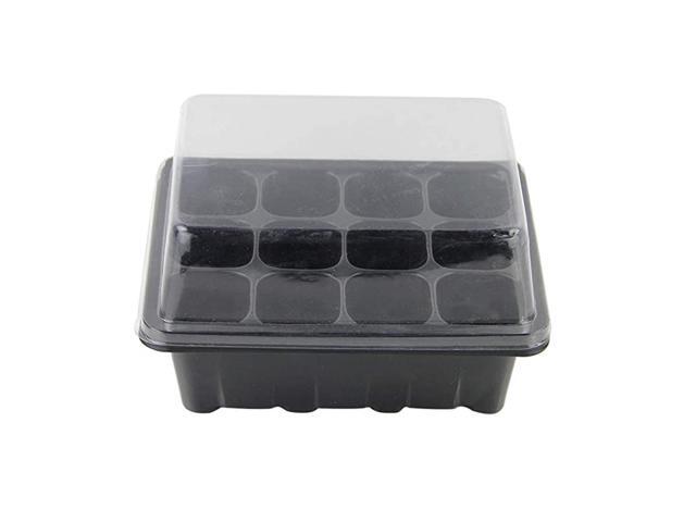 Seed Starter Kit 12 Cells Seedling Trays Gardening Germination Tray Plant Grow Kit with Humidity Dome for Gardening Propagation Bonsai Germination
