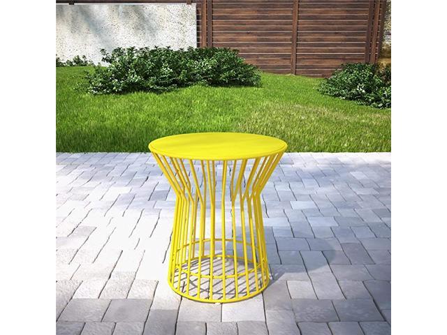 88068YLW1E Poolside Roberta Outdoor Side Table Yellow