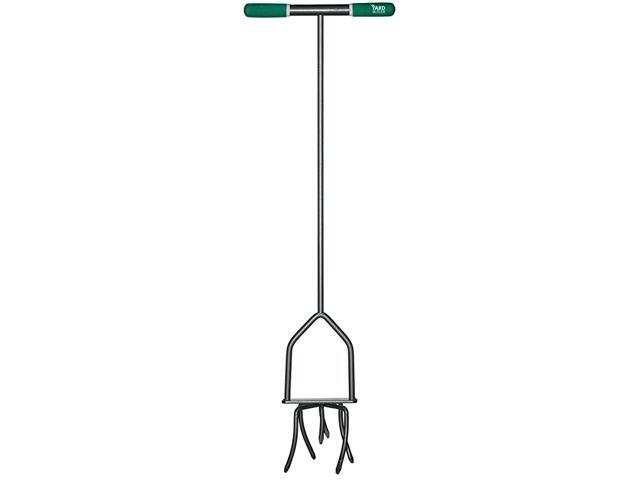 Twist Tiller Heavy Duty Manual Raised Bed Garden and Flower Box Claw Weeder Cultivator Aeration Hand Tool With Solid Steel Shaft Unbreakable Tines
