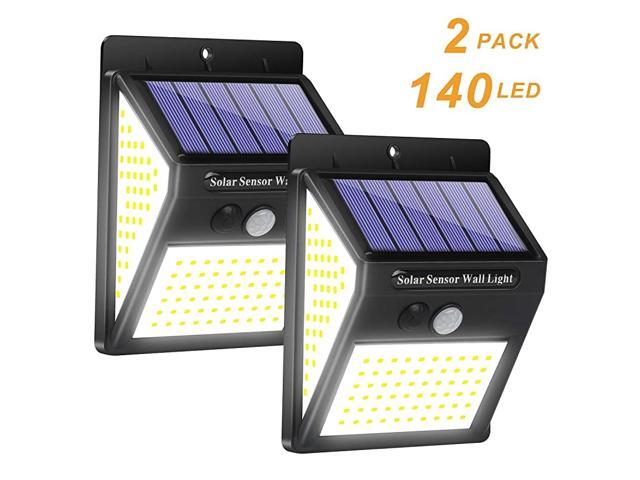 Lights Outdoor 140 LED with 3 Optional Modes Motion Sensor Security Lights IP65 Waterproof Powered Wireless Wall Lights for Garden Patio YardDeck