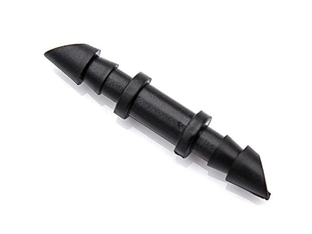 5mm Dia Double Barbed Hard Plastic Water Hose Straight Connector Fitting Micro Drip Irrigation Systems Quick Connect Hose Sprinkler Adapters Fit of