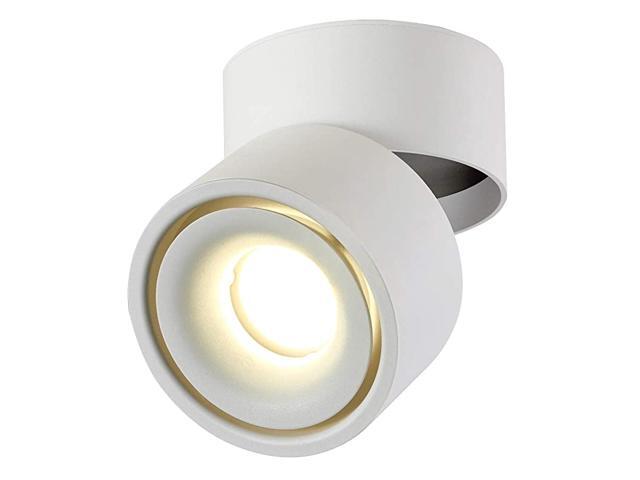 10W LED Ceiling Spotlight Fixture Surface Mounted Accent Spot Light Adjustable Wall Spot Lighting10X10CM4000K Natural White Not DimmableAluminum