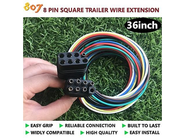 234568 Way Male and Female Trailer Wire Extension Connector234568 pin Trailer Plug 36inch for LED Brake Tailgate Light BarsTrailer Wiring Harness