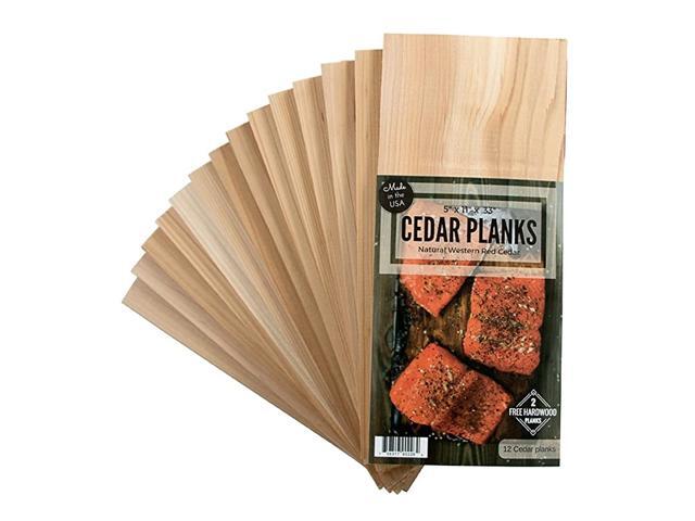 Cedar Grilling Planks for Salmon and More + 2 Hardwood Planks Alder