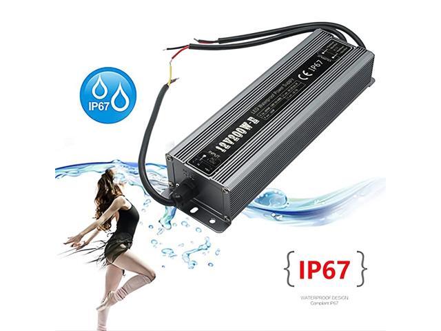 Watt Waterproof IP67 LED Power Supply Driver Transformer 110V AC 60Hz to 12V DC Low Voltage Output for Low Voltage Landscape Lighting Spotlight