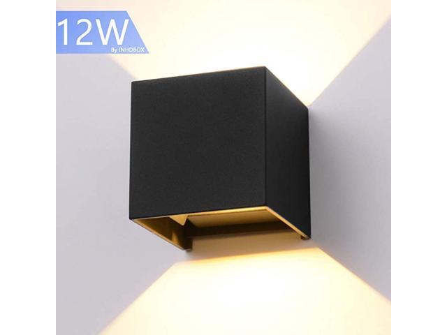 LED Aluminum Waterproof Wall Lamp12W 100277V 3000K Adjustable Outdoor Wall Light Warm Light 394quotNonDimmable BlackWarm Light