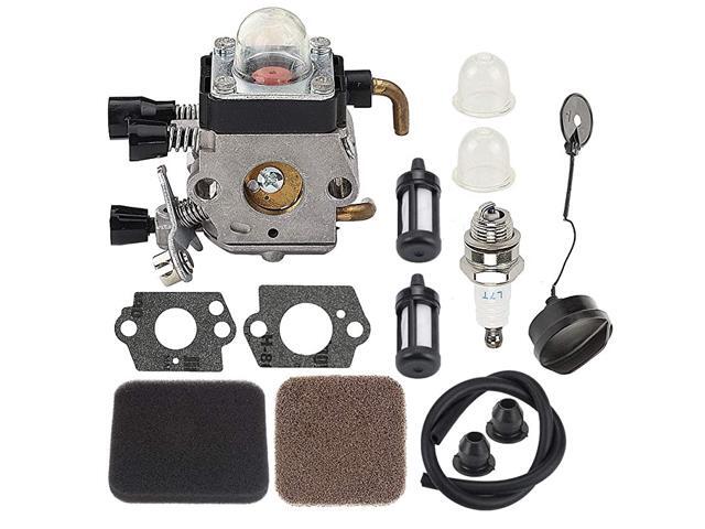 C1QS97 FS85 Carburetor + Gas Fuel Cap + Air Filter Fuel Line Kit fits STIHL FS75 FS80 FS80R FS85R FS85T FS85RX Trimmer Weed Eater Parts