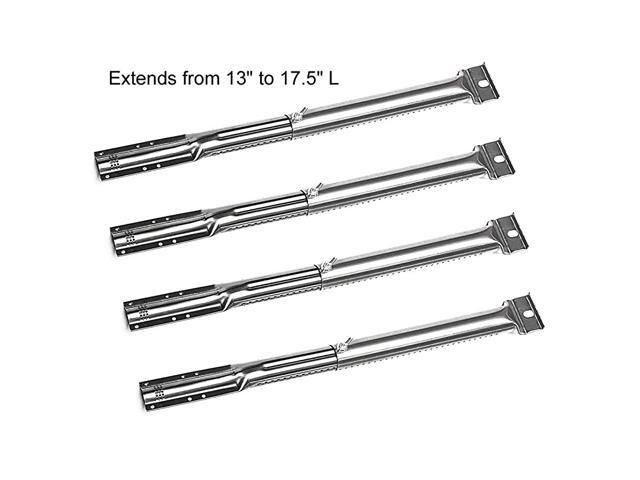 4Pack Adjustable Stainless Steel Tube Burner Replacement Extendable Length from 13 to 175 Universal Fit for Most Barbecue Gas Grills 4 Pcs