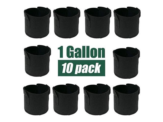 10Pack 1 Gallon Fabric Grow Bag with Handles for Plant Vegetables and Flowersfor CourtyardBalcony