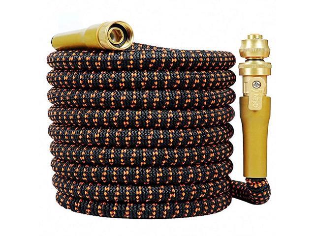 Upgraded 15 Feet Expandable Garden HoseStrongest Expanding 3750D HoseSuper Flexible Water Hose with 34quot Solid Brass Nozzle and Durable 4Layers