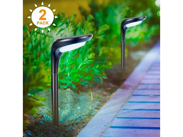 Solar Pathway Lights Outdoor Bright LED Solar Lights Outdoor with 2 Lighting Modes IP65 Waterproof Solar Landscape Lighting for Walkway Path Yard