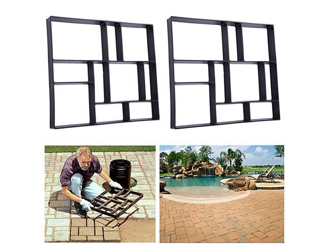 DIY Pavement Mold Walk Maker Path Maker Brick Mold Concrete Form Pathmate Stepping Stone Molds for Concrete Mould Reusable for Garden Court Yards
