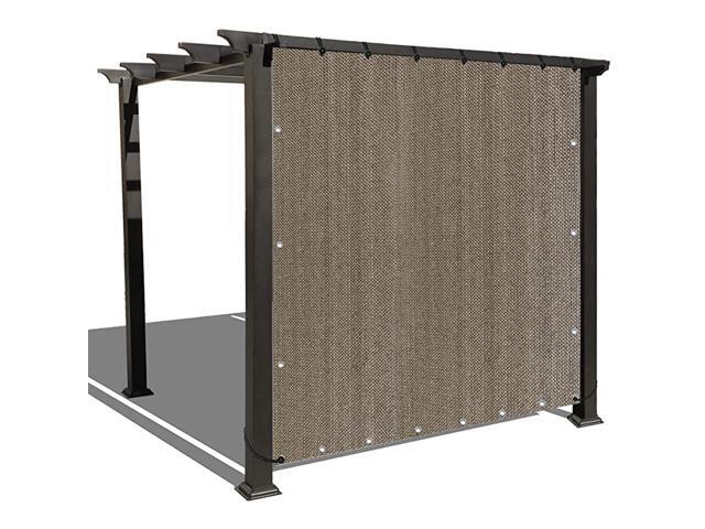 Sun Shade Panel Privacy Screen with Grommets on 4 Sides for Outdoor Patio Awning Window Cover Pergola 5 x 8 Walnut