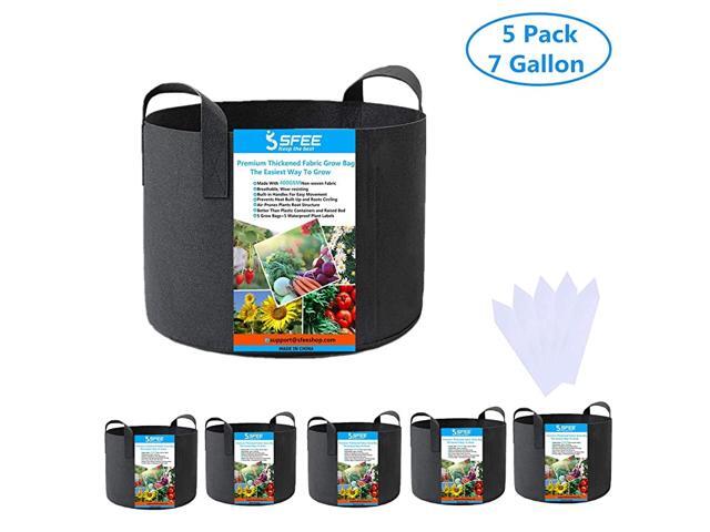 Grow Bags400GSM Thickened NonWoven Fabric Pots Planting Container with Handles for Garden Vegetable Fruit Carrot Tomato Tree with Waterproof Labels