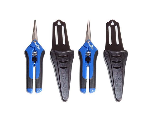 HGPP400C Precision Curved Blade Gardening Scissor Pruners for Plants and Flower Trimming with Safety Lock 2 Pack
