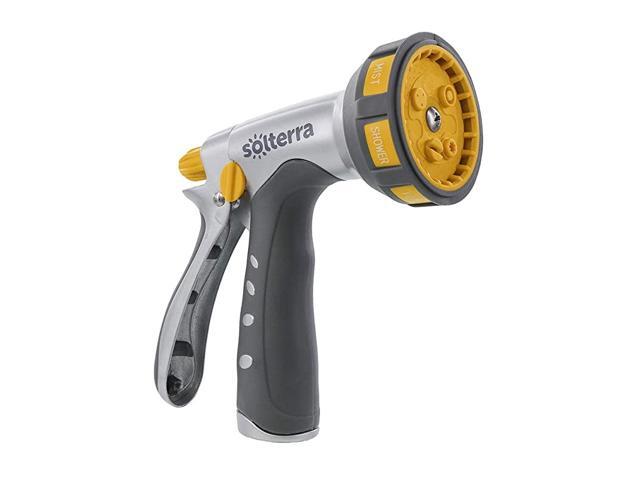 56319 7Pattern Garden Hose Nozzle with Rear Trigger Gray