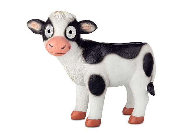 Cow Planter Farm Animal Herb Pot Outdoor Indoor Solar Patio Decor Yard Window Kitchen or Deck Patio Gift Auto OnOff White