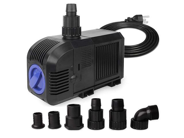 80W 1320GPH Submersible Water Pump for Aquarium Pond Pool Fountain Hydroponics Statuary with Accessories