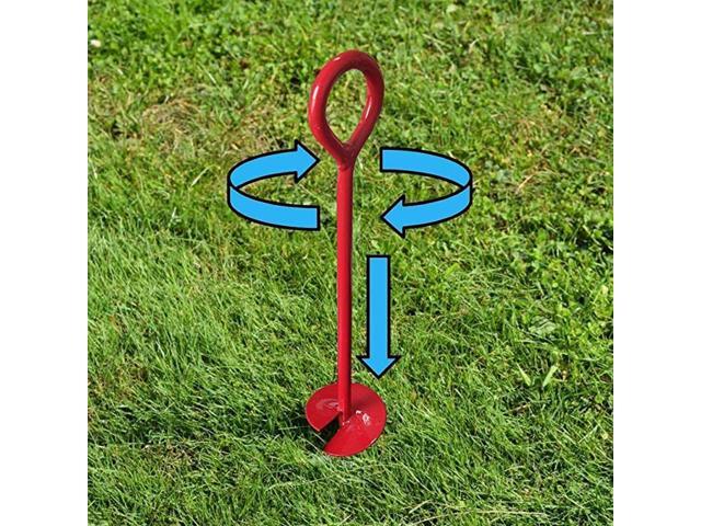 15 Inch Auger Earth Anchor 3 Inch W Helix 12mm RodGuying Tents Fencing Canopies for Garden Beach Picnic CampingPack of 6
