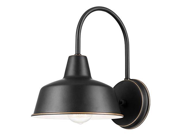 44303 Delancey 1Light OutdoorIndoor Wall Sconce Oil Rubbed Bronze White Interior