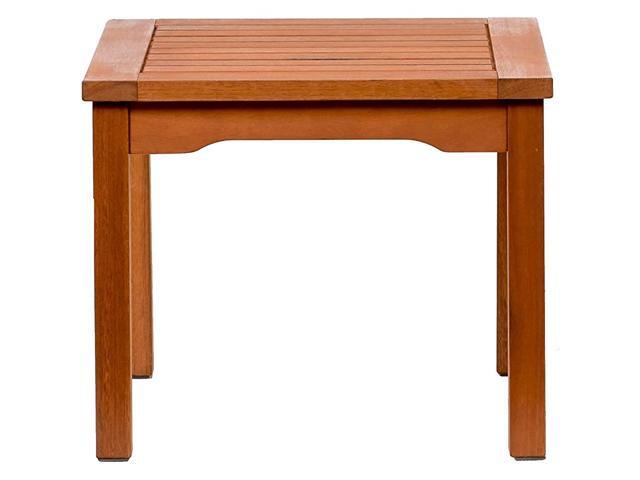 Rome Square and Durable Side Table Eucalyptus Wood Ideal for Outdoors and Indoors 20 x 20