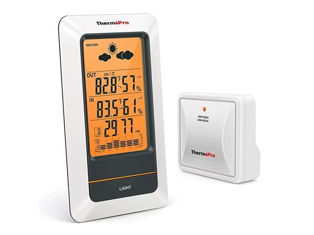 TP67A Waterproof Weather Station Wireless Indoor Outdoor Thermometer Digital Hygrometer Barometer with ColdResistant and Waterproof Temperature