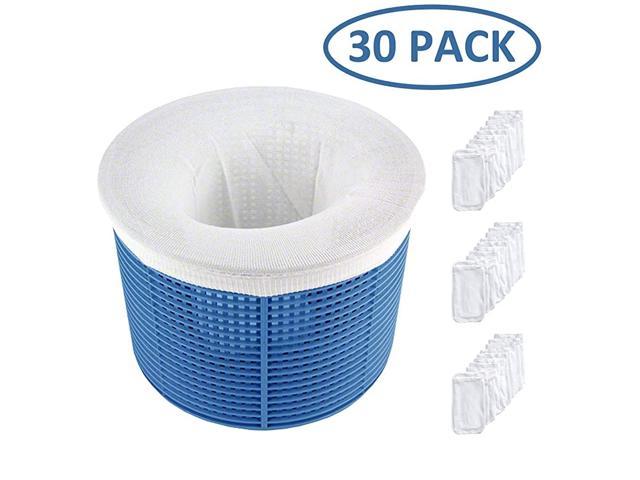 30Pack of Pool Skimmer Socks Filters Baskets Skimmers Cleans Debris and Leaves for InGround and Above Ground Pools
