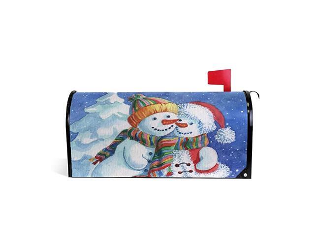 Snowman Merry Christmas Hello Winter Magnetic Mailbox Cover MailWraps Garden Yard Home Decor for Outside Oversized255quot x208quot