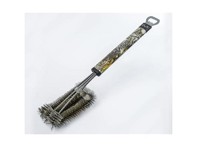 Edge Grill Brush 3 in 1 Stainless Steel Woven Wire Bristle Grill Cleans 360 Degrees and 5x Faster