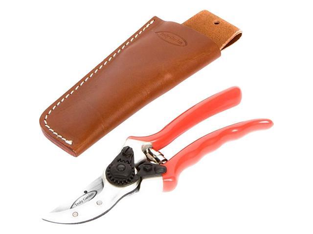 Hand Pruners with Leather Sheath These 85quot Bypass Pruning Shears Have a Forged Aluminum Handle and Hardened Steel Blade