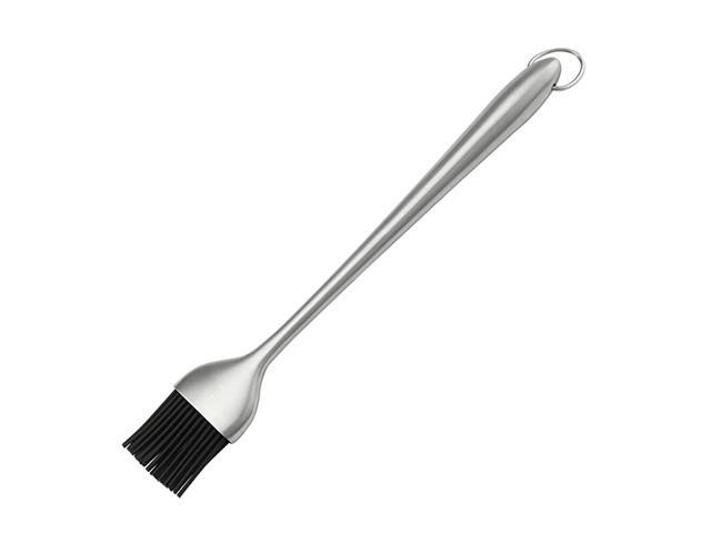 Heavyduty BBQ Basting Brush by Silicone Bristles with 12 Inch Stainless Steel Handle Make Grilling Easy 5 Year Guarantee