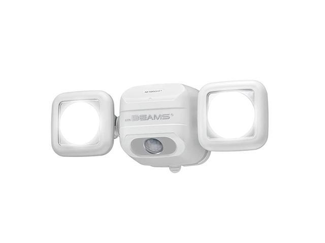 MBN3000 Netbright 500 Lumen High Performance Wireless Battery Powered Motion Sensing LED Dual Head Security Spotlight White