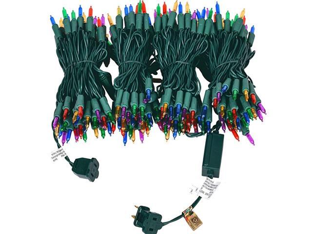 200 LED Multicolor String Lights Green Cord Outdoor Lights String 66 Ft UL Certified New Durable Mini Lights Set for Indoor Outdoor Christmas