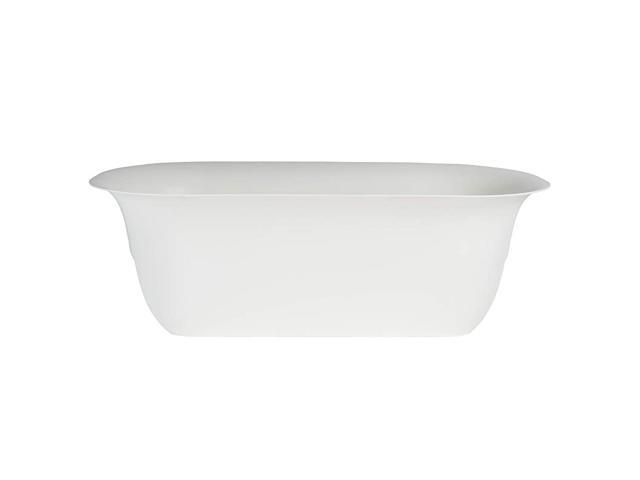 MR2409 Modica Deck Rail Planter 24quot Casper White