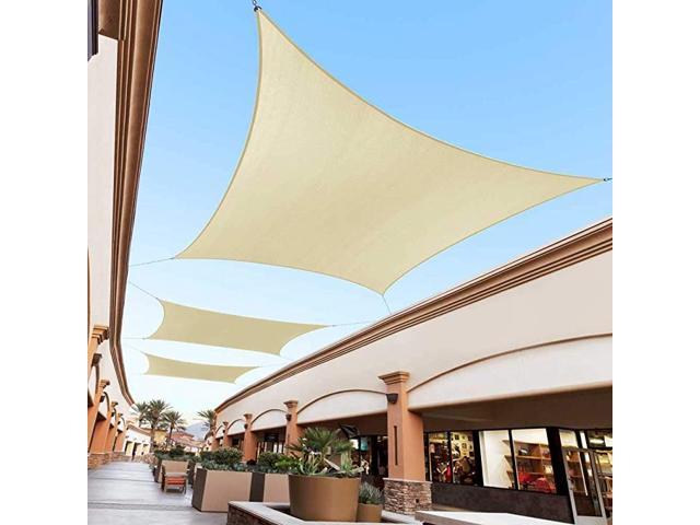 10 x 14 Beige Custom Size Order to Make Sun Shade Sail RTAPR0812 Canopy Mesh UV Block Rectangle Commercial Standard Heavy Duty 200GSM 5 Years Warranty