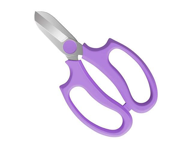 Floral Shears Premium Steel Garden Pruning Shears Floral Fruits Leaf Scissors Hand Pruner Snip Trimming Tool for Gardening Flower Arrangement Purple