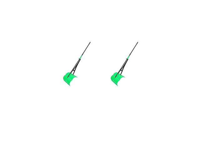 2 x 3in1 Lime Green Ergonomic Lightweight 17Inch Lawn Leaf Grabber Claw Yard Garden Tool for Leaves Grass Pine Needles Debris Double Pack