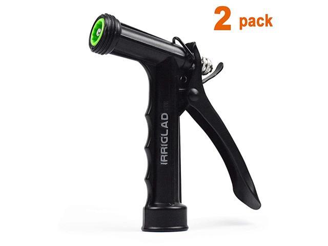 Hose Nozzle 2 Pack Full Size Pistol Grip Water Nozzle Sprayer with Threaded Front High Pressure Nozzle Adjustable Spray Water Flow for Watering