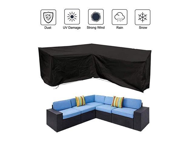 Patio VShaped Sectional Sofa Cover Waterproof Outdoor Sectional Furniture Cover Outdoor Sofa Cover LShaped Garden Couch Protector 846quot L on Each