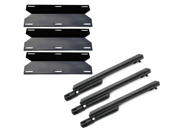 Store Parts Kit DG223 Replacement for Jenn Air Gas Grill Repair Kit Gas Grill Burner and Heat Plate 3 Pack Cast Iron Burner + Porcelain Steel Heat