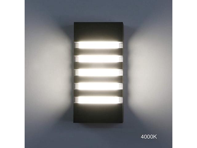 Outdoor Wall Sconce 12W LED Waterproof Wall Light Fixture 4000K White Light Modern Bar Wall Lamp for Porch Hallway Exterior Lighting White Light
