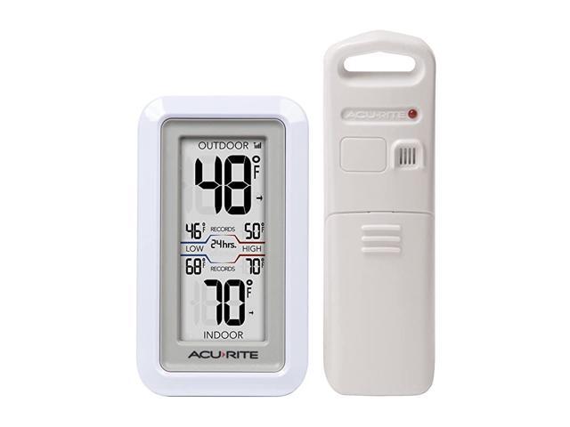02049 Digital Thermometer with IndoorOutdoor TemperatureWhite