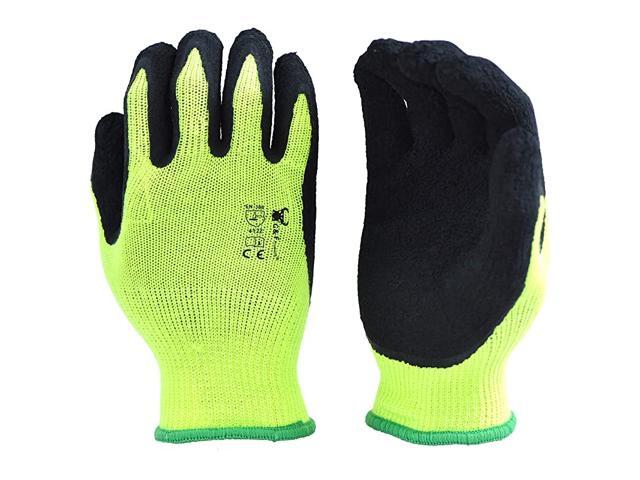 amp F 1516 6 Pairs Pack Premium High Visibility Low emissions reen Work and gardeninloves for Men and Women MicroFoam Textured Coated Palm and