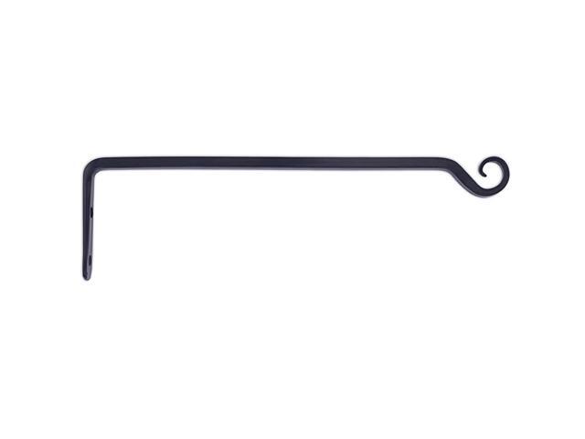 Hand Forged Straight Hook 15 Inch Black for Bird Feeders Planters Lanterns Wind Chimes As Wall Brackets and More