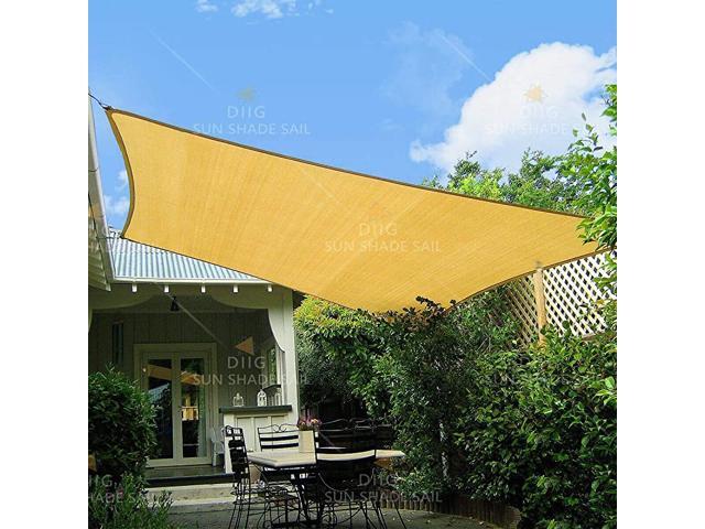 Patio Sun Shade Sail Canopy 8 x 10 Rectangle Shade Cloth Block Sunshade Fabric Outdoor Cover Awning Shelter for Pergola Backyard Garden Yard Sand