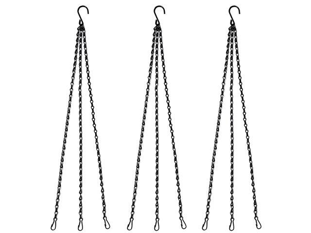 Hanging Chains for Plants Flower Pot Basket Chains 3 Point Replacement Chain Hangers for Lanterns Bird Feeders Planters and Other Ornaments 24 inch