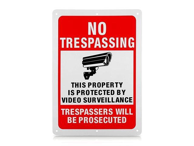 Private Property No Trespassing Sign Video Surveillance Sign14x10 Inch Rust Free 040 Aluminum UV PrintedReflective and WeatherproofEasy to Mount