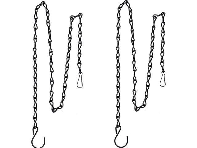 Pack 35 Inch Hanging Chain for Bird Feeders Planters Lanterns and Ornaments Black