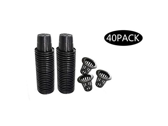 2 Inch Garden Plastic Slotted Mesh Net Cups PotsRound Heavy Duty Net Cups Pots for HydroponicsAquaponicsOrchidsrockwool Cubes 40Pack 40