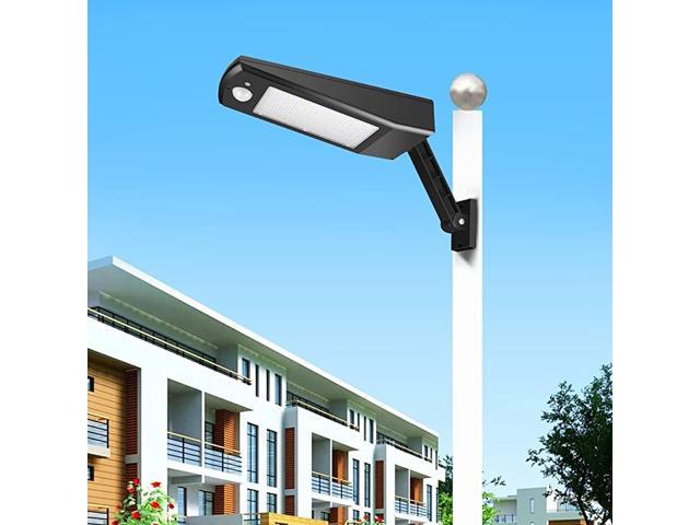 Street Light Outdoor 48LEDs 900LM Waterproof IP65 4 Modes Emergency Light with PIR Motion Sensor Allinone Cordless Lamp for Street Road Garden Yard
